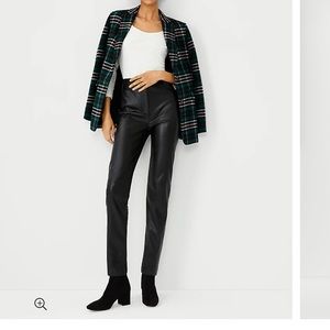 Ann Taylor Petite High Waist Audrey Pant in Faux Leather